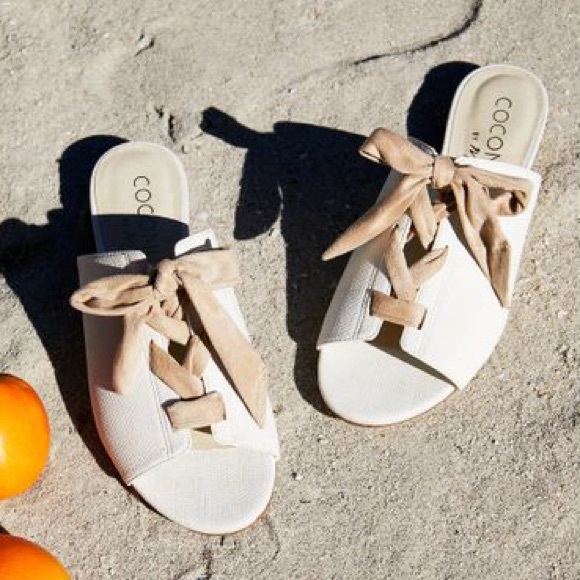 NIB Nude Soft Laces Chic Mule Slide Sandals - Picture 4 of 8